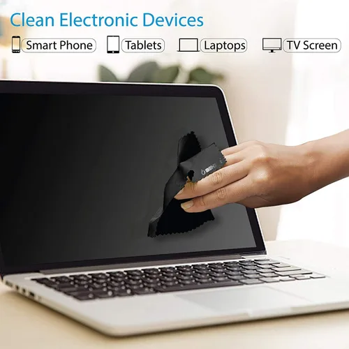 Vista 3 de IBENZER Paños de limpieza de microfibra para electrónica - Paño de limpieza de lente de cámara de microfibra, lentes, pantallas, lentes, iPad