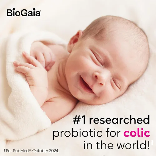 Vista 5 de BioGaia Protectis Gotas probióticas para bebé, esenciales para bebés para alivio de cólicos y gases, seguro para recién nacidos, alivia el llanto