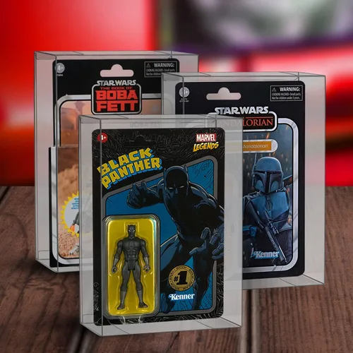 Vista 4 de EVORETRO Caja de exhibición y protector para figuras de acción Compatible con Star Wars, Marvel Legends y GI Joe (con tarjeta) Figura de 3.75