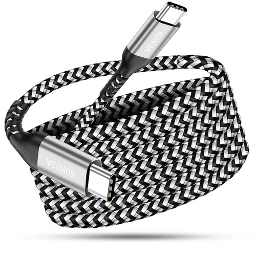 Vista 16 de Cable USB-C a USB-C de 60 W [2 unidades de 6.6 pies], cable de carga rápida Grtoeud tipo C para Apple MacBook Air de 13 pulgadas, iMac, iPad