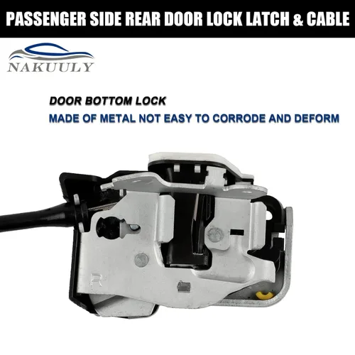 Vista 5 de Pestillo y Cable de Cerradura de Puerta Trasera del Lado del Conductor Izquierdo para Ford F250 F350 F450 F550 Super Duty 1999-2007, Ensamblaje