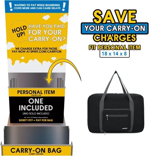 Vista 2 de For Spirit Airlines - Bolsa de viaje plegable para mujeres y niñas