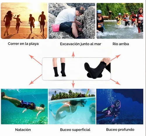 Vista 5 de SUJAYU Calcetines de buceo, 3MM Calcetines de Neopreno Surf Botines de Buceo Botas de Buceo Botas de Buceo