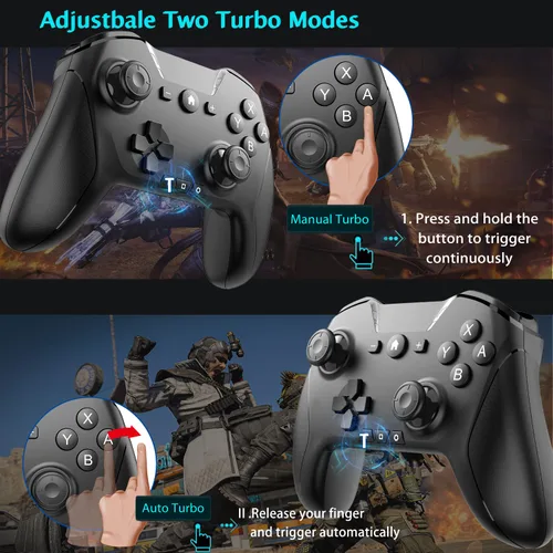 Vista 2 de Bluetooth Controller for iPhoneAndroid PhoneApple Arcade MFi GamesCloudSteam Wireless Game Controller for SwitchPCMaciPadTV Rechargeable Remote