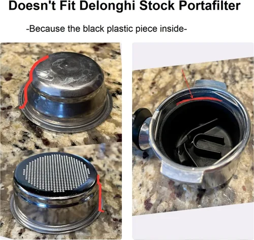 Vista 4 de Cesta de filtro no presurizada de 2.008 in, tamiz de doble taza para portafiltro de 2.008 in, capacidad de polvo de 0.56 oz - Diámetro de agujeros