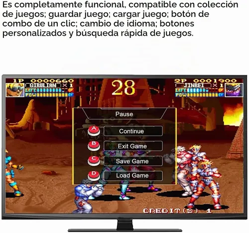 Vista 5 de [39800 juegos en 1] Pandora Box 3D Arcade Game Machine, Doble Wireless Joystick Arcade Console, función WiFi para agregar juegos en línea, PC
