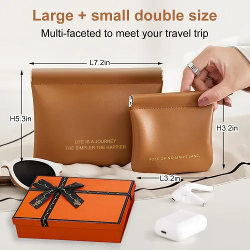 Vista 15 de Bolsa de cuero para anillos, funda para anillos de boda, bolsa para anillos de compromiso, almacenamiento de joyas para novios, portador de anillos