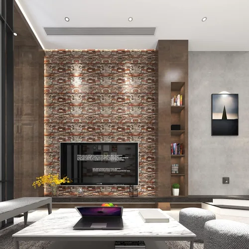 Vista 4 de Yutianli Paneles de pared autoadhesivos 3D de 7 mm de grosor anticolisión, 10 unidades, 57 pies cuadrados, panel de pared de espuma antigua, paneles