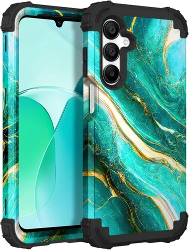 Vista 14 de Hocase Funda para Galaxy A37 5G, protección resistente a prueba de golpes, parachoques de goma de silicona suave+funda protectora híbrida