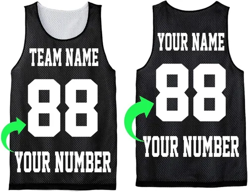 Vista 3 de Personalize Your Own Team Basketball Jersey with Your Custom Name and Number