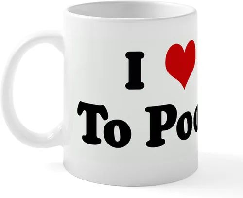Vista 7 de CafePress Time To Poop Mugs Taza de café de cerámica de 11 oz (11.0 fl oz)