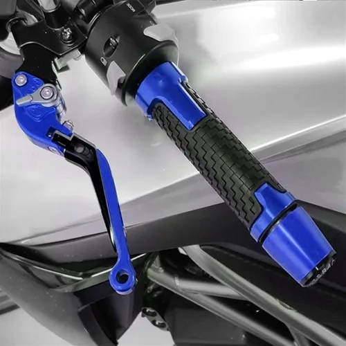 Vista 5 de Para Yamaha MT-09 FZ-09 2014 2015 2016 MT09 FZ09 MT FZ 09 Accesorios de motocicleta Manillar Grips Mano extremos Cap (Color : A Negro)