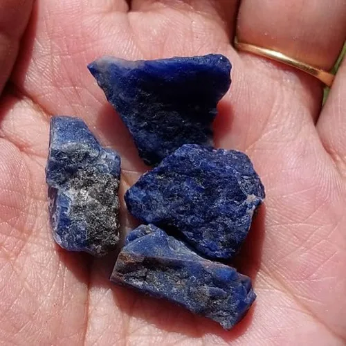 Vista 4 de Krishiv Exports - 10 piezas de trozo natural de sodalita en bruto, cristal de sodalita natural, roca de sodalita en bruto, trozo de sodalita