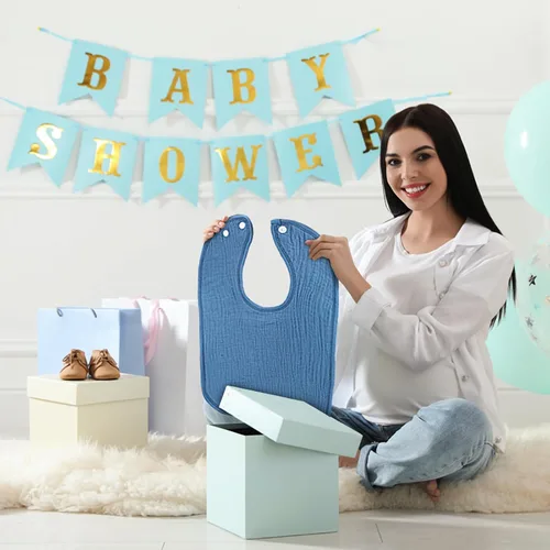 Vista 6 de Toulite Paquete de 6 baberos de muselina para bebé, bandana de algodón, unisex, para niños y niñas, suaves y absorbentes para la dentición y babeo