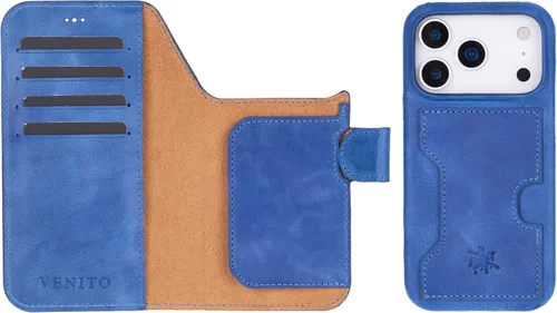 Vista 158 de Venito Florence - Funda de piel compatible con Samsung Galaxy S9, extra segura con bloqueo RFID, cartera desmontable para teléfono (gris decolorado)