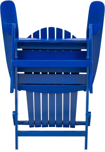 Vista 6 de Folding Adirondack Chairs, Solid Wood Outdoor Patio Chairs with All-Weather Construction for Yard, Garden, Backyard, Deck & Fire Pit,Blue