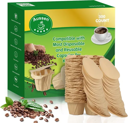 Vista 10 de Aussen Filtros de papel desechables para café, reemplazo para filtros Keurig, compatible con todos los filtros de una sola porción de Keurig