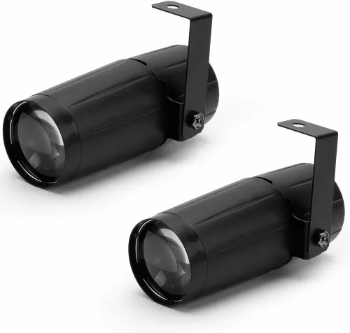 Vista 10 de U`King Pinspot Light RGBW 10W LED Beam Pin Spot por DMX 512 Proyector controlado activado por sonido para espejo, fiesta, boda, DJ, discoteca