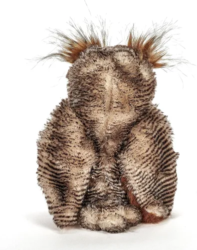 Vista 4 de The Petting Zoo Gran búho cornudo, peluche de animales salvajes, regalos para niños, animales salvajes de la vida silvestre, búho cornudo, 9 pulgadas