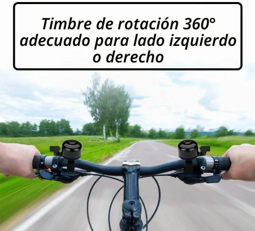 Vista 6 de Timbre de Bicicleta Timbre de Bicicleta Sonido Nítido para Adultos Niños Niños Niñas 2 piezas negro - negro