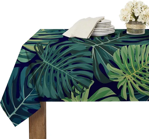 Vista 15 de RYB HOME - Mantel rectangular de Patchwork colorido - Mantel a prueba de derrames y resistente a los arañazos para mesa de 6 pies con flores