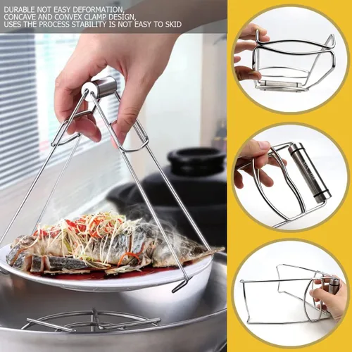 Vista 5 de DOERDO - Plato plegable de acero inoxidable, para cocina, hogar, restaurante, cocina