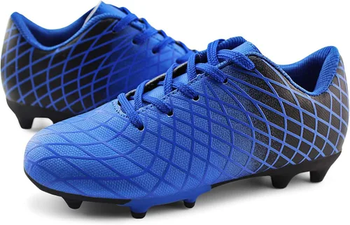 Vista 6 de JABASIC - Tacos de fútbol para exteriores para niños zapatos de fútbol atléticos y firmes