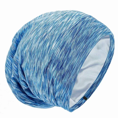 Vista 9 de Gorro de Dormir con Forro de Satén de Seda - Ajustable que se Mantiene Toda la Noche, Cobertura Envolvente para el Cabello, Gorro Holgado