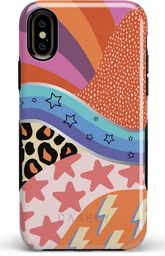 Vista 35 de Casely Funda para iPhone Xs Max Funda con estampado de festival (solo buenas vibraciones)