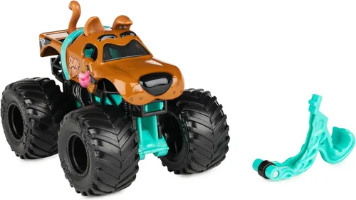 Vista 2 de Monster Jam, Camión monstruo oficial de Scooby-Doo, vehículo fundido a presión, serie Ruff Crowd, escala 1:64