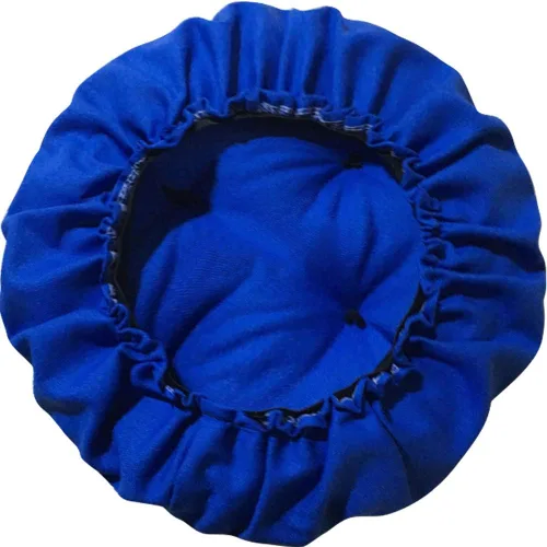 Vista 8 de Cojín redondo acolchado para taburete de bar de 12 pulgadas con tela elástica, cojín redondo para asiento de silla para taburetes de metal de Negro