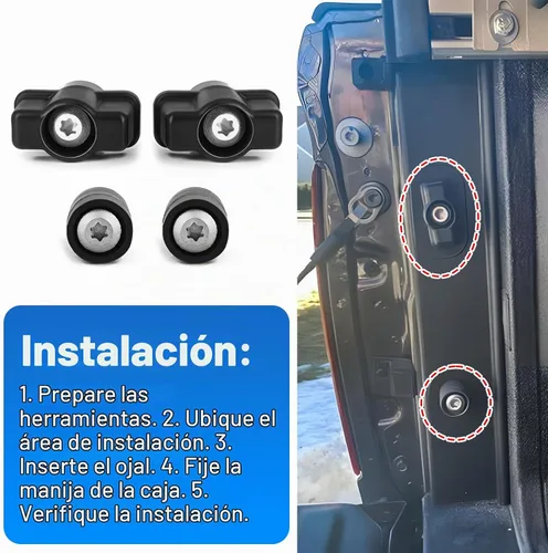 Vista 6 de CULMKARI Kit de manija y ojales para Dodge RAM 2009-2019 1500 2500 3500 68054996AA 68054997AB