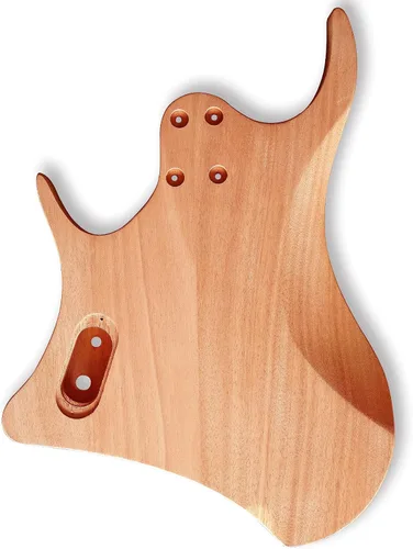 Vista 3 de DIY estilo sin cabeza kits de guitarra eléctrica cuerpo de caoba duro arce cuello usted construye la guitarra