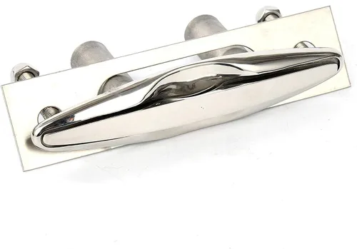 Vista 7 de Amarine Made Par de botes marinos de acero inoxidable 316 Pull up Cleat Flush Mount Cleat Lift