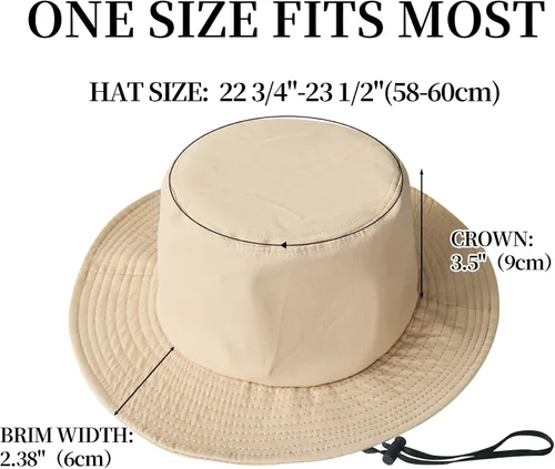Vista 58 de PFFY Bucket Hat for Women Men Cotton Summer Sun Beach Fishing Cap