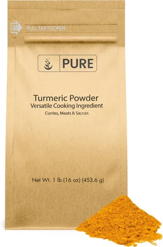Vista 4 de PURE ORIGINAL INGREDIENTS Boswellia Serrata Extracto y cúrcuma en polvo (1 libra), suplementos naturales, sin conservantes