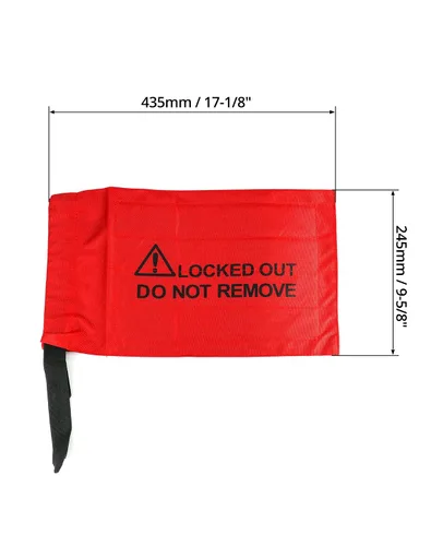 Vista 6 de QWORK Bolsa de bloqueo de enchufe eléctrico, bolsa de bloqueo de enchufe de seguridad para control de enchufe eléctrico de gran tamaño, 10 x 17