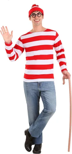 Vista 2 de Disfraz para adulto, dónde está Waldo
