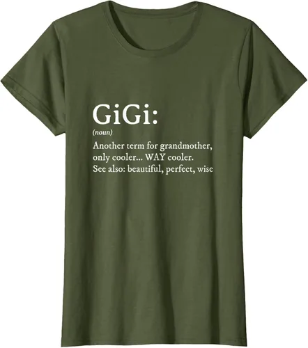 Vista 80 de Gigi Definition - Camiseta de regalo para abuela, cumpleaños y abuela, Negro