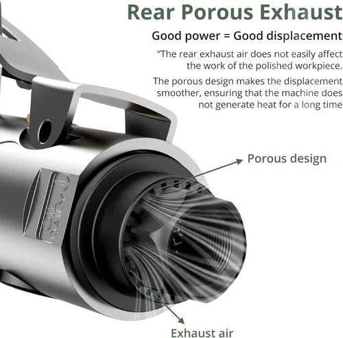 Vista 7 de EYPINS Air Die Grinder 1/4 pulgadas, Pro 90° ángulo neumático amoladora Plateado