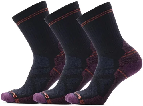 Vista 14 de Smartwool Calcetines de media caña para mujer con amortiguación ligera para caminatas Amanecer púrpura ceniza