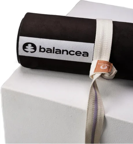 Vista 5 de Tapete de yoga con correa de 5 mm antideslizante de gamuza y TPE - Tapete ecológico para fitness y ejercicio para gimnasio en casa, pilates, yoga