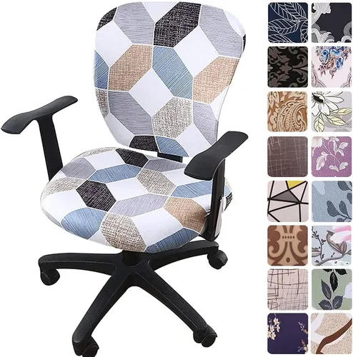 Vista 35 de Melaluxe - Funda para silla de oficina de computadora, funda universal protectora y elástica, cubierta elástica para silla giratoria