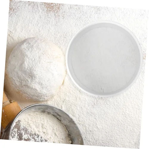 Vista 7 de 1 colador redondo de acero inoxidable de malla fina para hornear uso en cocina y cocinar tamiz de harina color blanco herramienta de cocina