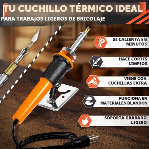 Vista 4 de Juego de herramientas de cortador de plástico de cuchillo caliente; 30 W