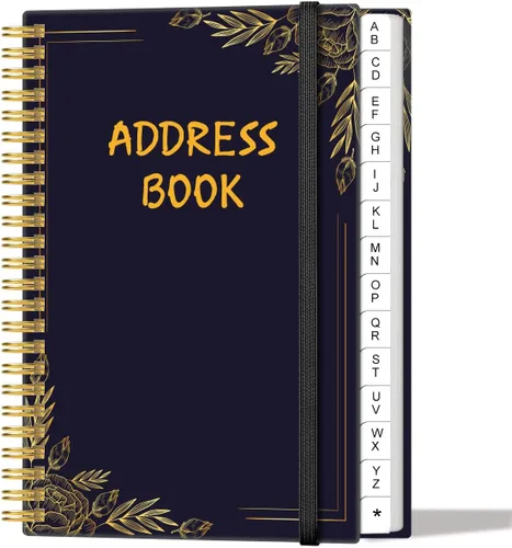 Vista 21 de Libreta de direcciones con pestañas alfabéticas - Teléfono A5 y libreta de direcciones con contactos de direcciones, fecha especial, teléfono