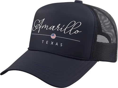 Vista 10 de Amarillo Texas TX on Amarillo Trucker Hat with Adjustable Mesh Back