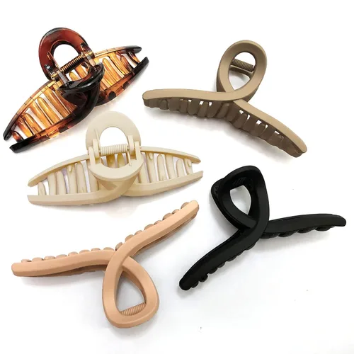 Vista 10 de Pinzas para el cabello de 4.3 pulgadas, grandes, antideslizantes, grandes mate, clip de mariposa para cabello fino y grueso, paquete de 4