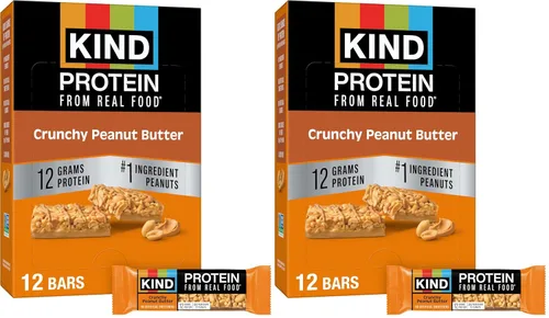 Vista 10 de KIND Barras de proteínas, mantequilla de maní crujiente, aperitivos saludables, sin gluten, 0.47 onzas de proteína, 12