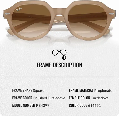 Vista 3 de Ray-Ban RB4399 GINA - Gafas de sol de forma cuadrada con kit oficial de gafas